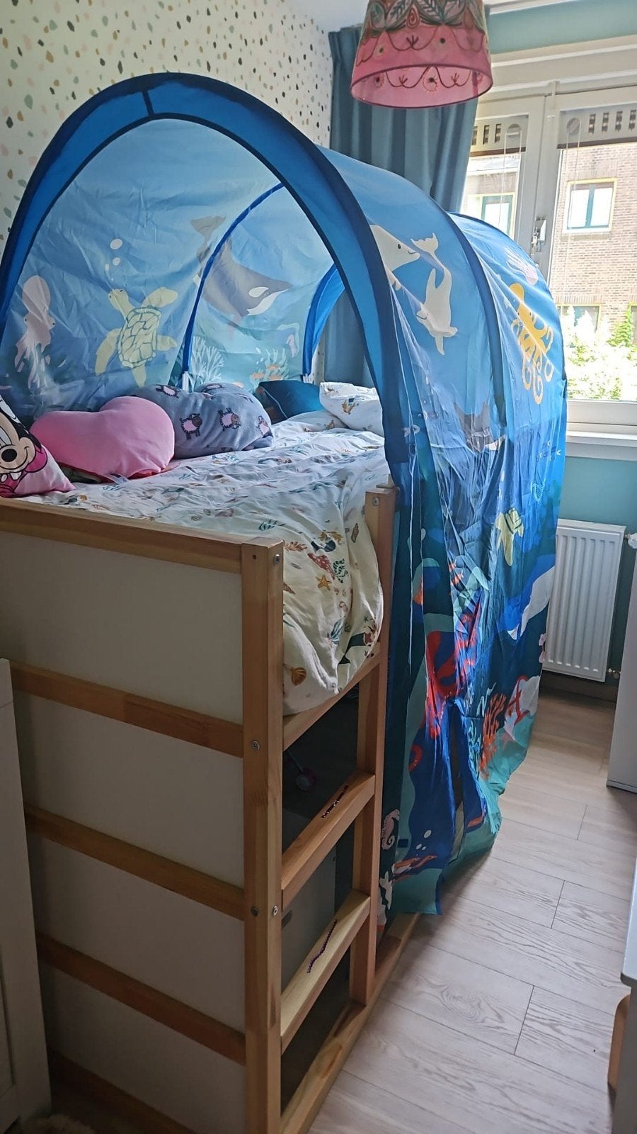 IKEA Kura halfhoogslaper met bedtent, Ophalen, Gebruikt, Eenpersoons, Halfhoogslaper