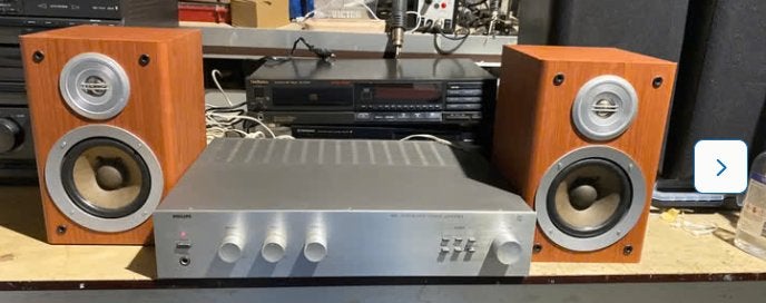 Prima Vintage Philips 302L versterker inclusief boxen, Overige merken, Refurbished, Ophalen of Verzenden, Minder dan 60 watt