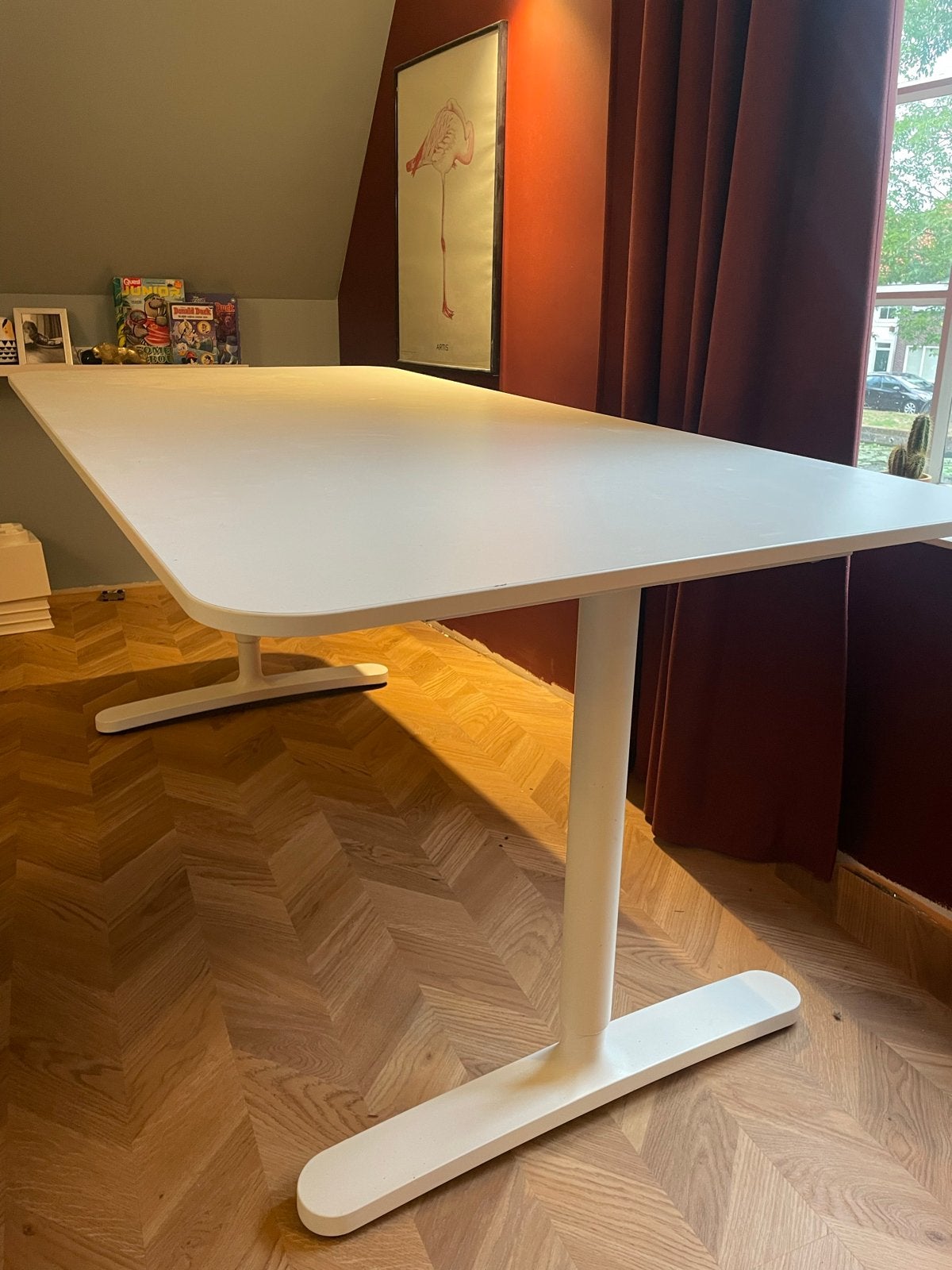 IKEA Bekant bureau 160x80, Huis en Inrichting, Tafels | Salontafels, Ophalen, Gebruikt, Overige houtsoorten, 50 tot 100 cm