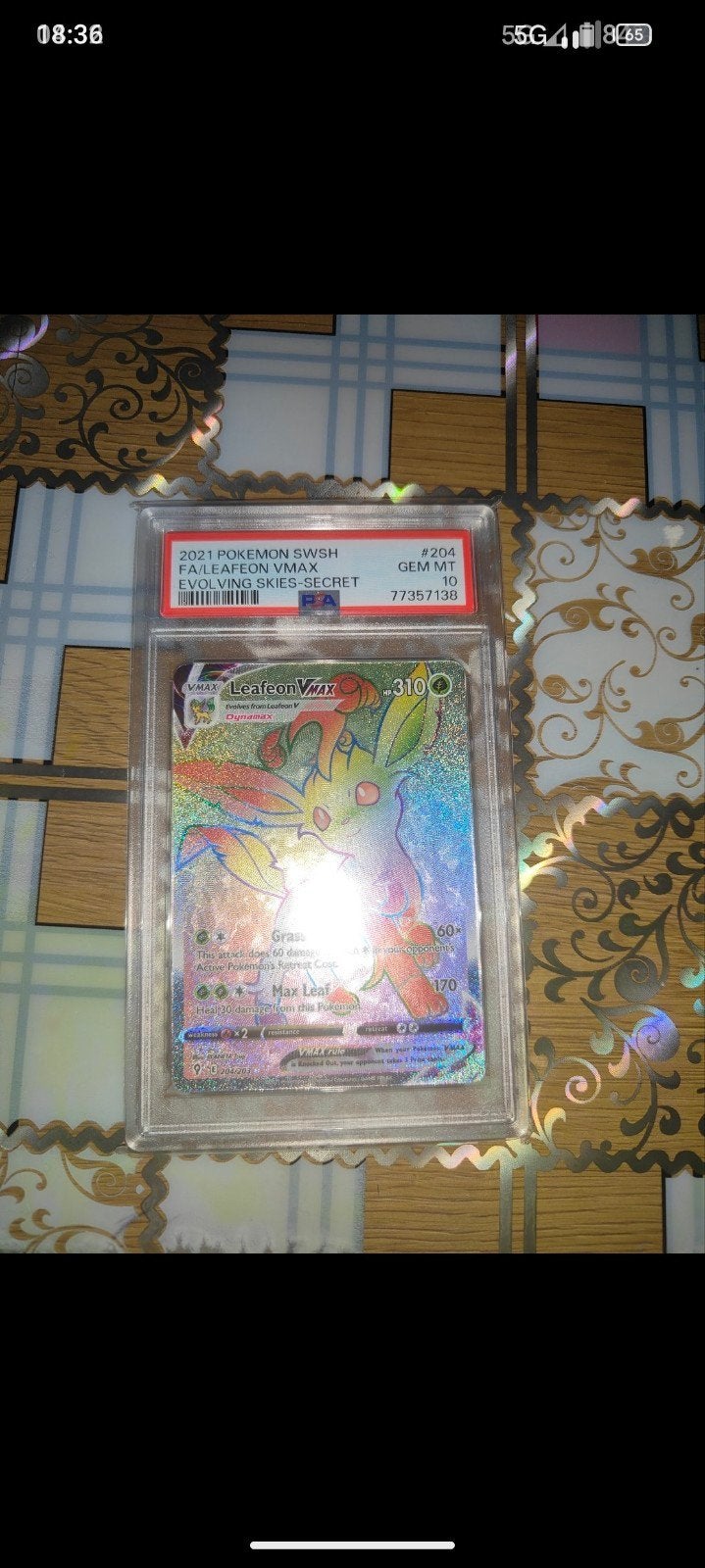 Leafeon VMax evolving skies psa 10 160.-, Ophalen of Verzenden, Nieuw