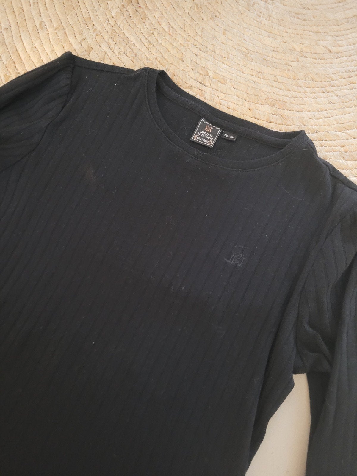 INDIAN BLUE JEANS LONGSLEEVE ZWART MOOI 152, Meisje, Ophalen of Verzenden, Zo goed als nieuw, Shirt of Longsleeve