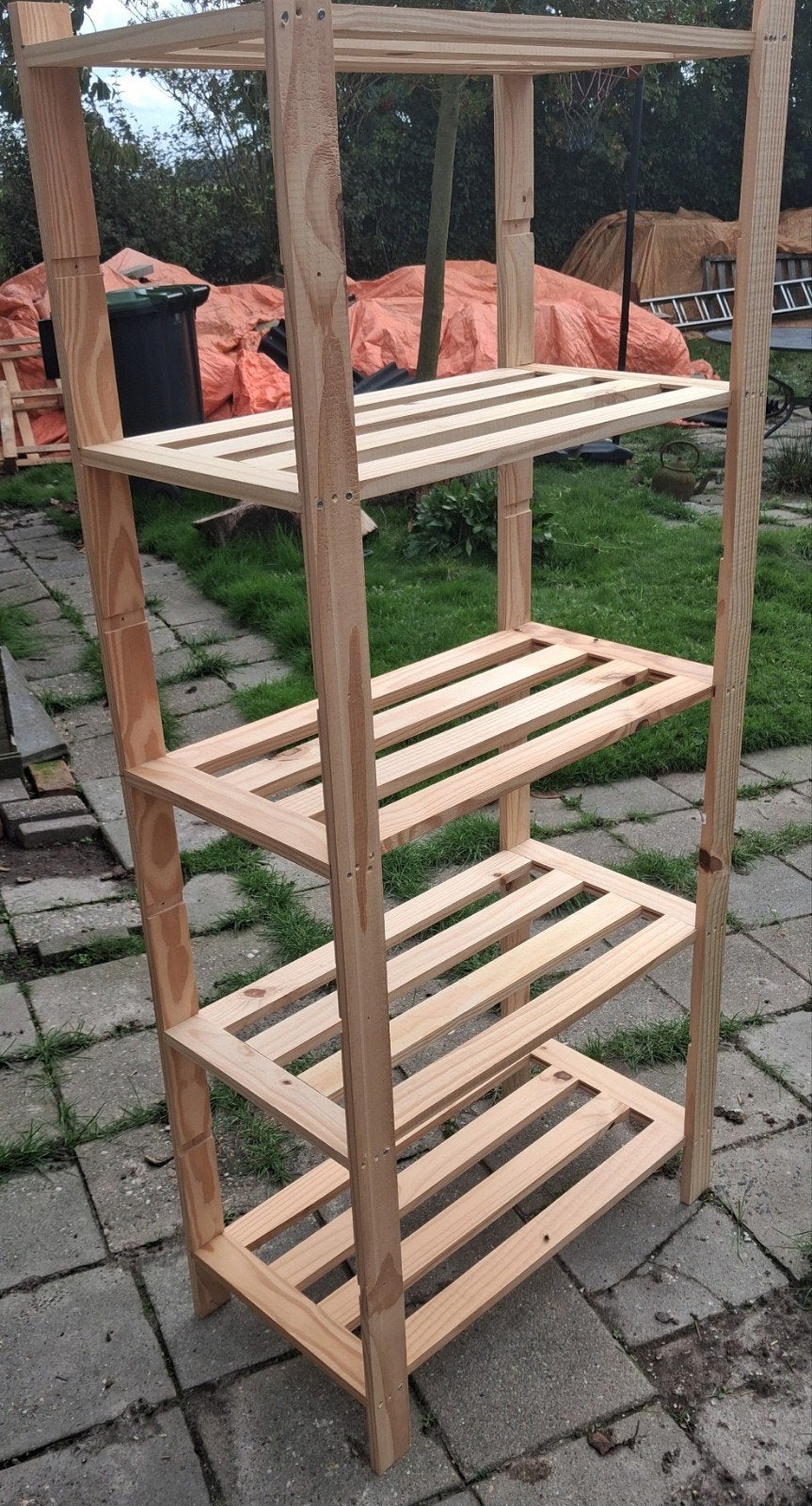 Houten stellingkast/ opbergrek (3 stuks beschikbaar) €10 p/s, Ophalen, Zo goed als nieuw