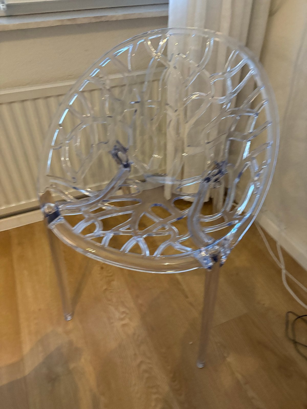 Siesta Crystal stapelbare stoel transparant, Ophalen, Kunststof, Overige kleuren, Zo goed als nieuw
