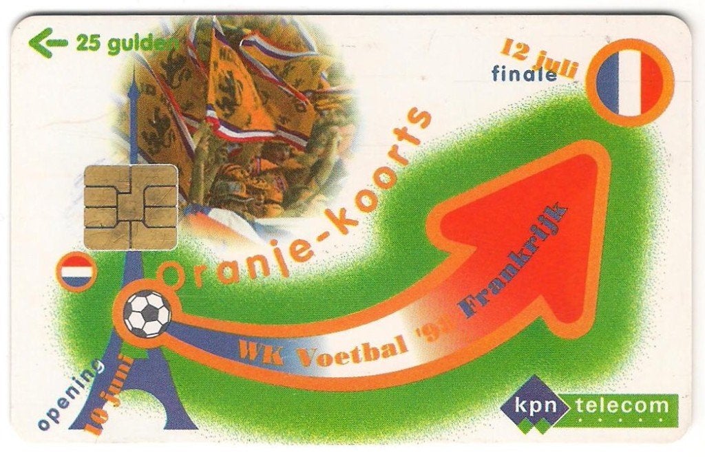 Telefoonkaart Oranje-koorts WK Voetbal 1998 Frankrijk, Verzamelen, Telefoonkaarten, Ophalen of Verzenden, Nederland