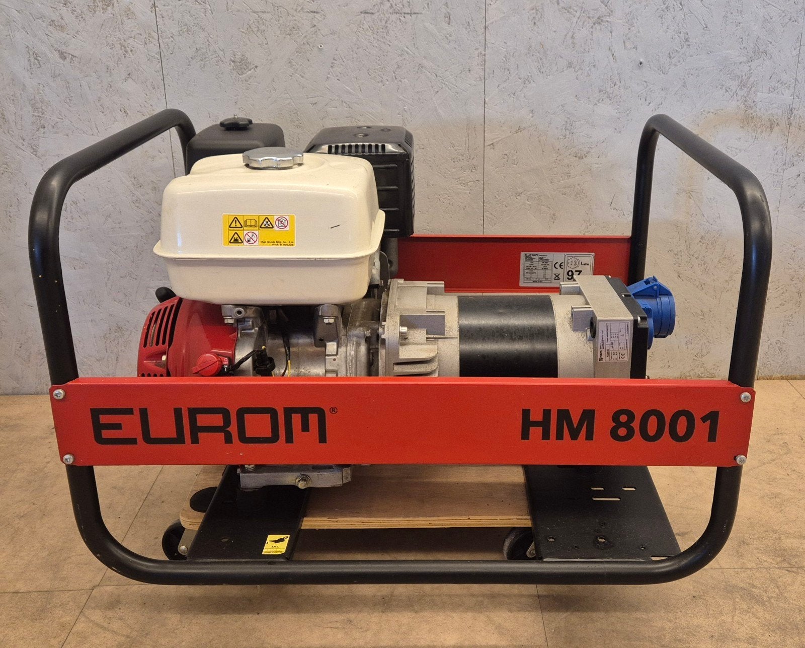 Eurom HM 8001 Aggregaat Honda GX390 5,8 kW 2019, Ophalen, Benzine, Eurom, Zo goed als nieuw