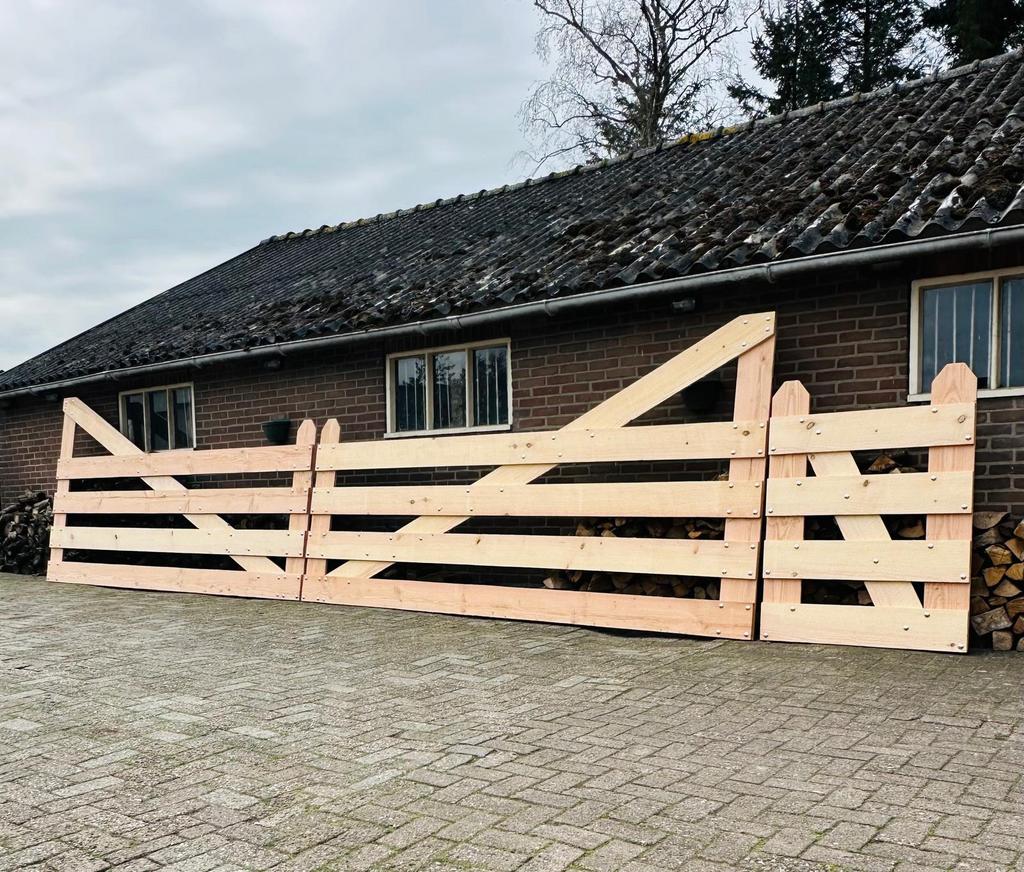 Landhekken-Douglas-Tuinpoort- boerderij-hekken-maatwerk, Tuin en Terras, Tuinhekken en Hekwerk, Ophalen, Met poort, Nieuw, Tuinhek