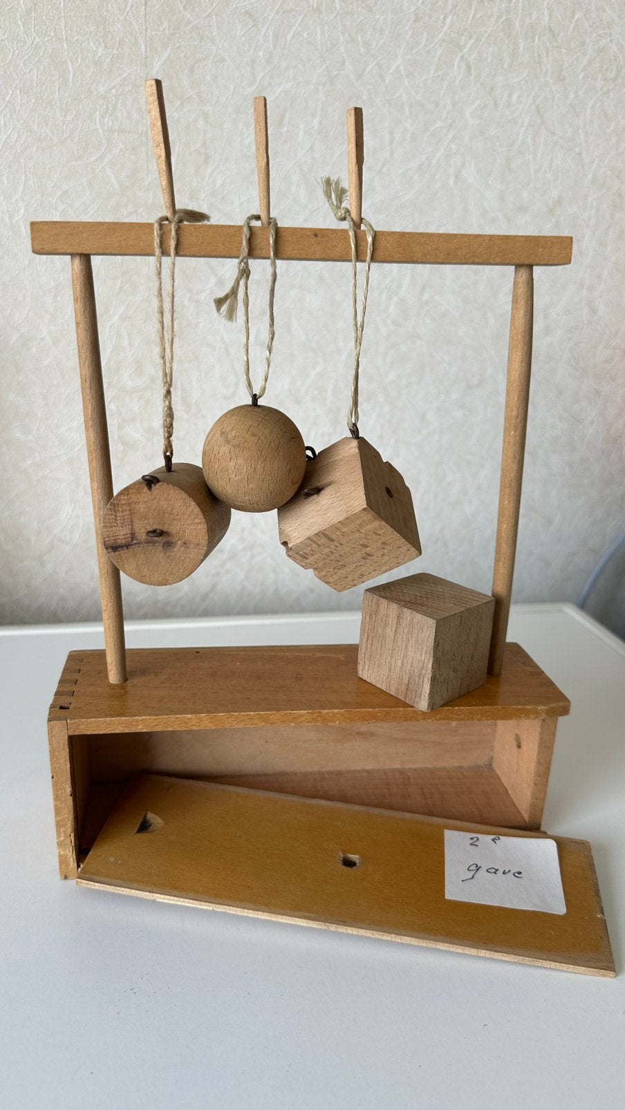 Eerste originele gave van Frobel, Ophalen