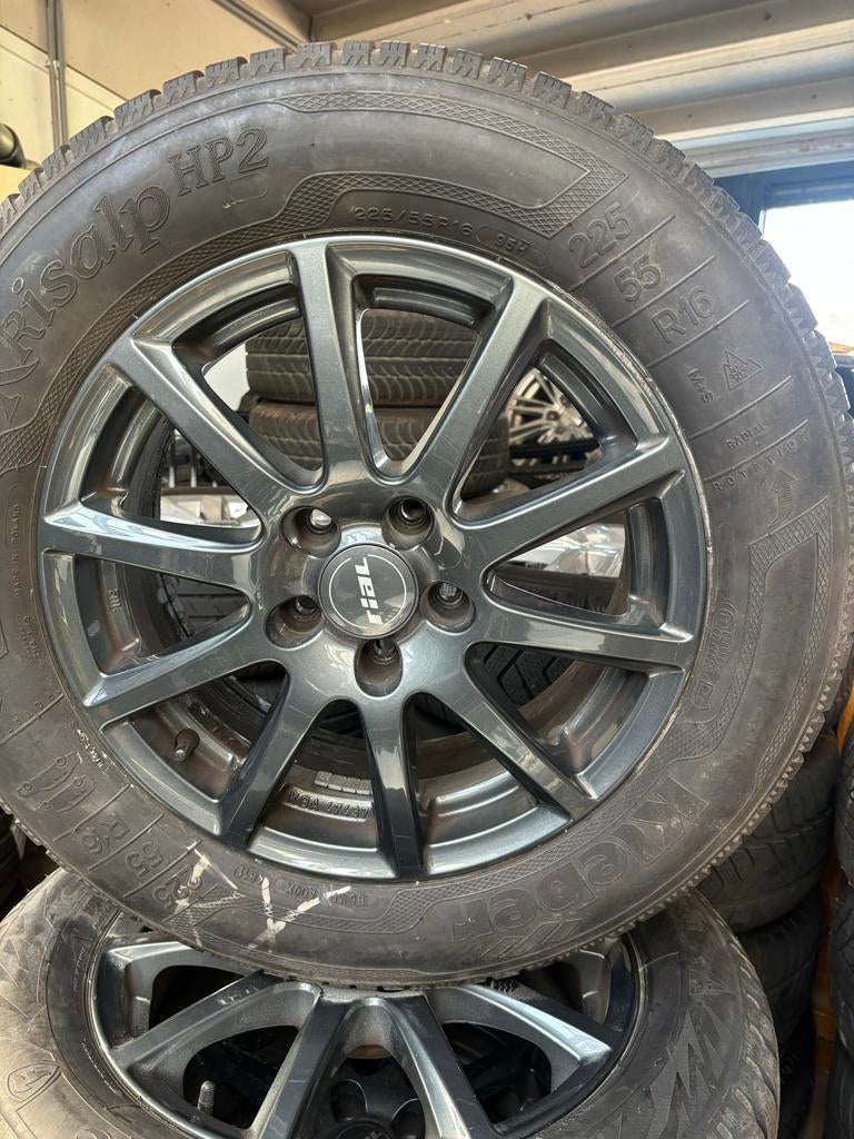 Winterset 5x112 225/55/16 VW GOLF AUDI A3 SEAT LEON, Auto-onderdelen, Banden en Velgen, Gebruikt, 16 inch, Banden en Velgen, Personenwagen