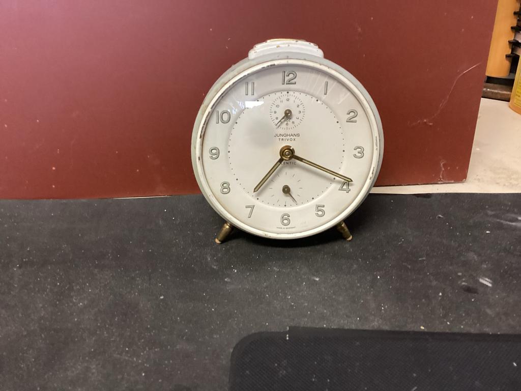 Junghans Trivox Silent Tic Wekker uit de jaren '50, Ophalen of Verzenden