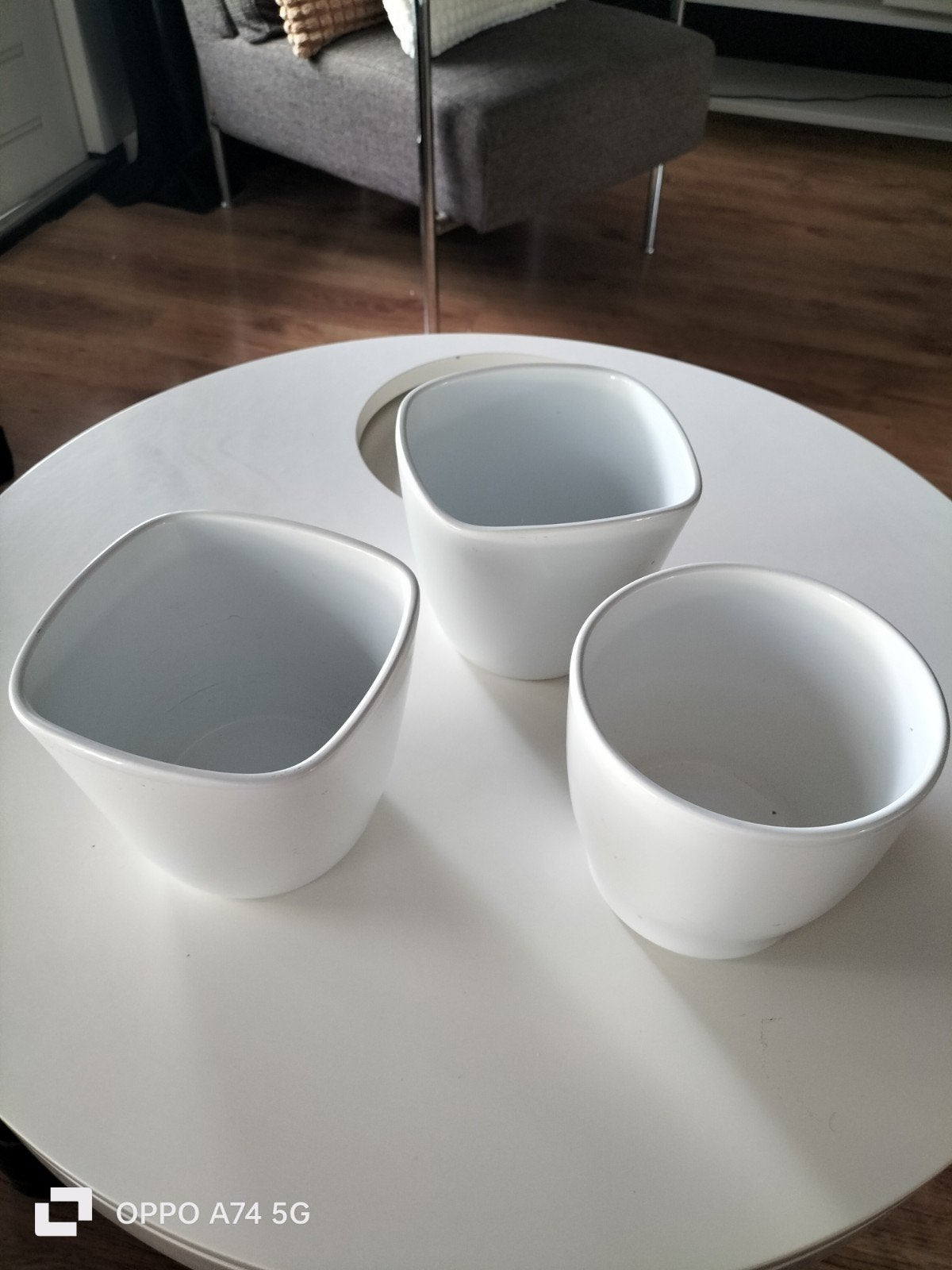 Set van 3 witte bloempotten, Ophalen