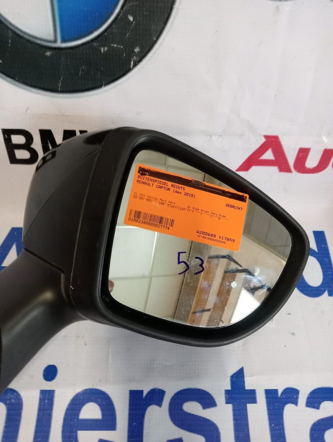 Renault Captur buitenspiegel Rechts 2019, Auto-onderdelen, Spiegels, Gebruikt, -, Renault, -