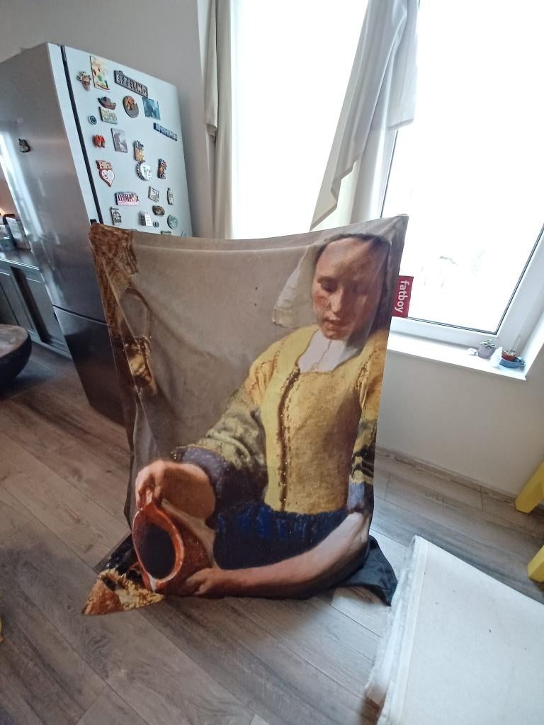 Zitzak Fatboy XL - melkmeisje (Vermeer), Ophalen, Zo goed als nieuw, Overige kleuren, Zitzakstoel