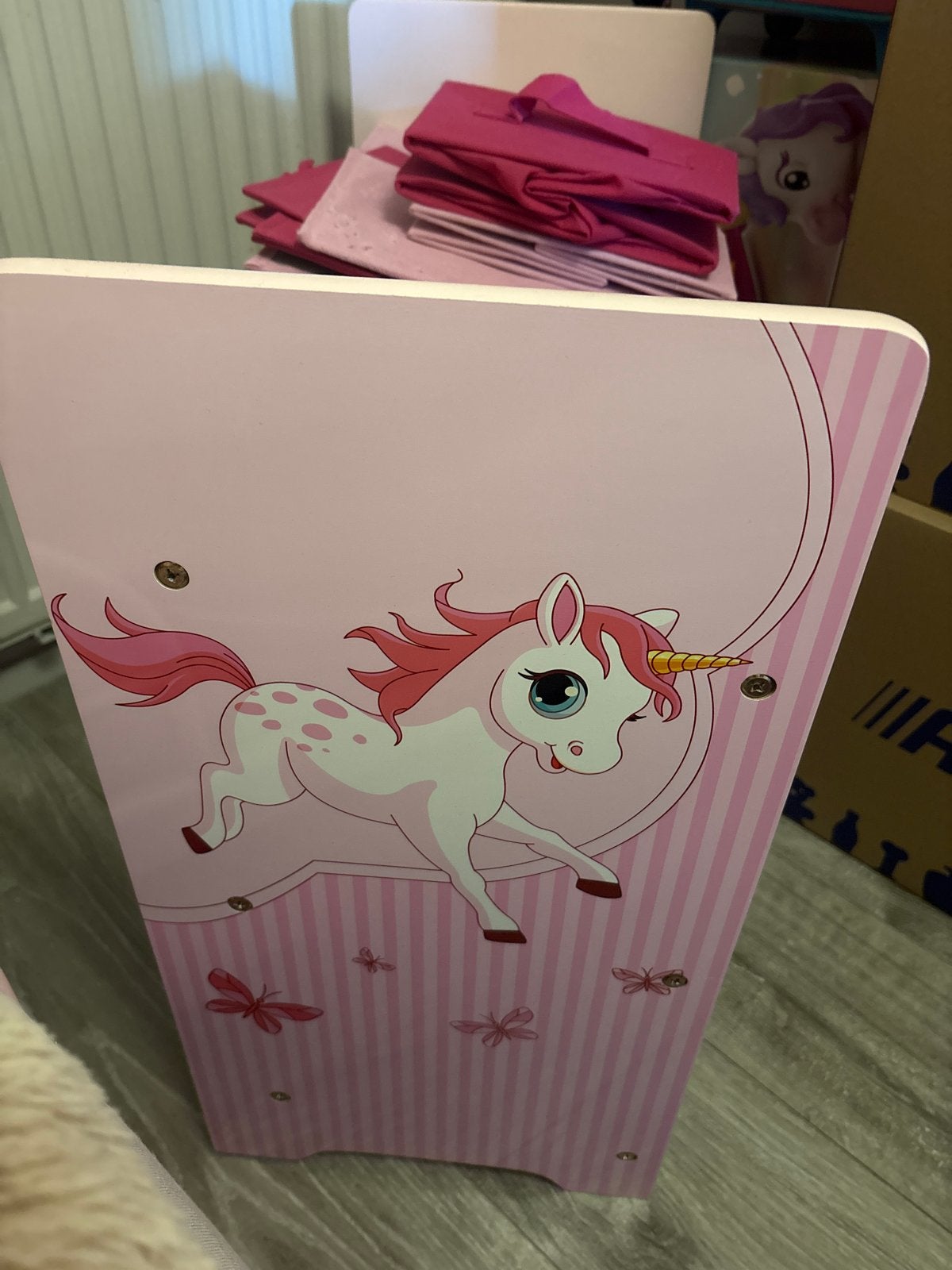 Roze eenhoorn/ unicorn opberg kastje voor kinderkamer, Ophalen, Overige merken, Zo goed als nieuw, Opbergmeubel