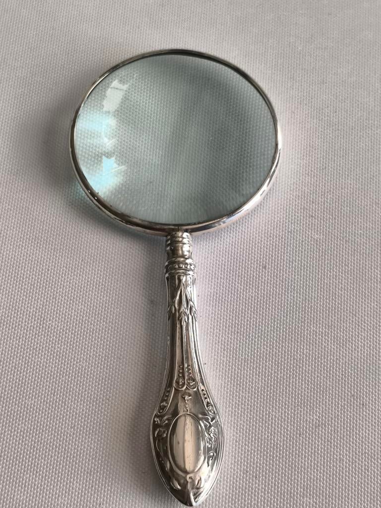 Zilver vintage vergrootglas 1e gehalte 925, Antiek en Kunst, Ophalen of Verzenden, Zilver