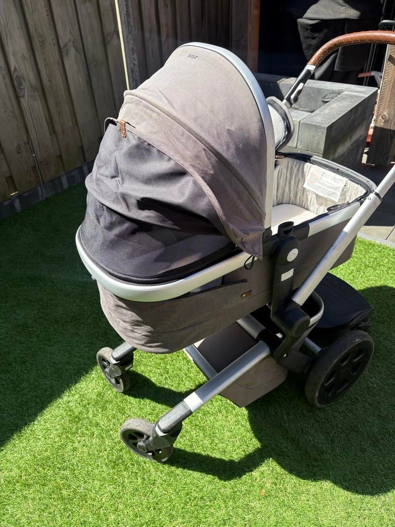 Joolz Day kinderwagen grijs met meerijdplankje, Gebruikt, Verstelbare duwstang, Ophalen, Kinderwagen