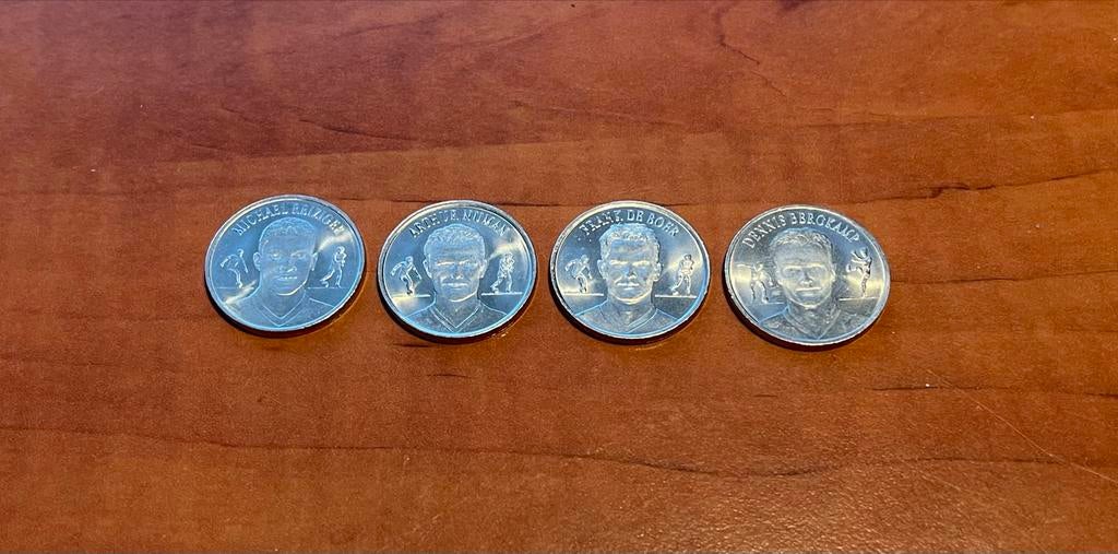 Oranje 2000 KNVB munten set - Michael, Arthur, Frank, Dennis, Ophalen of Verzenden, Koningin Beatrix, Overige waardes, Setje