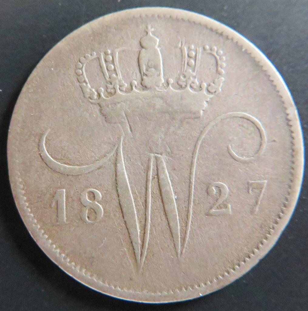 10 Cent 1827B, Verzenden, Zilver, 10 cent, Koning Willem I
