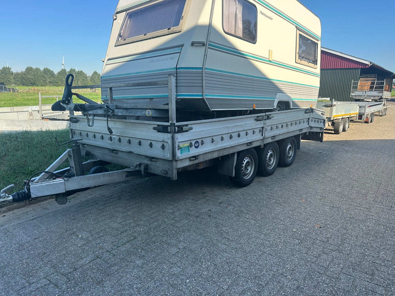Ultra lite Machinetransporter vol aluminum tridem drieas, Ophalen of Verzenden, Zo goed als nieuw