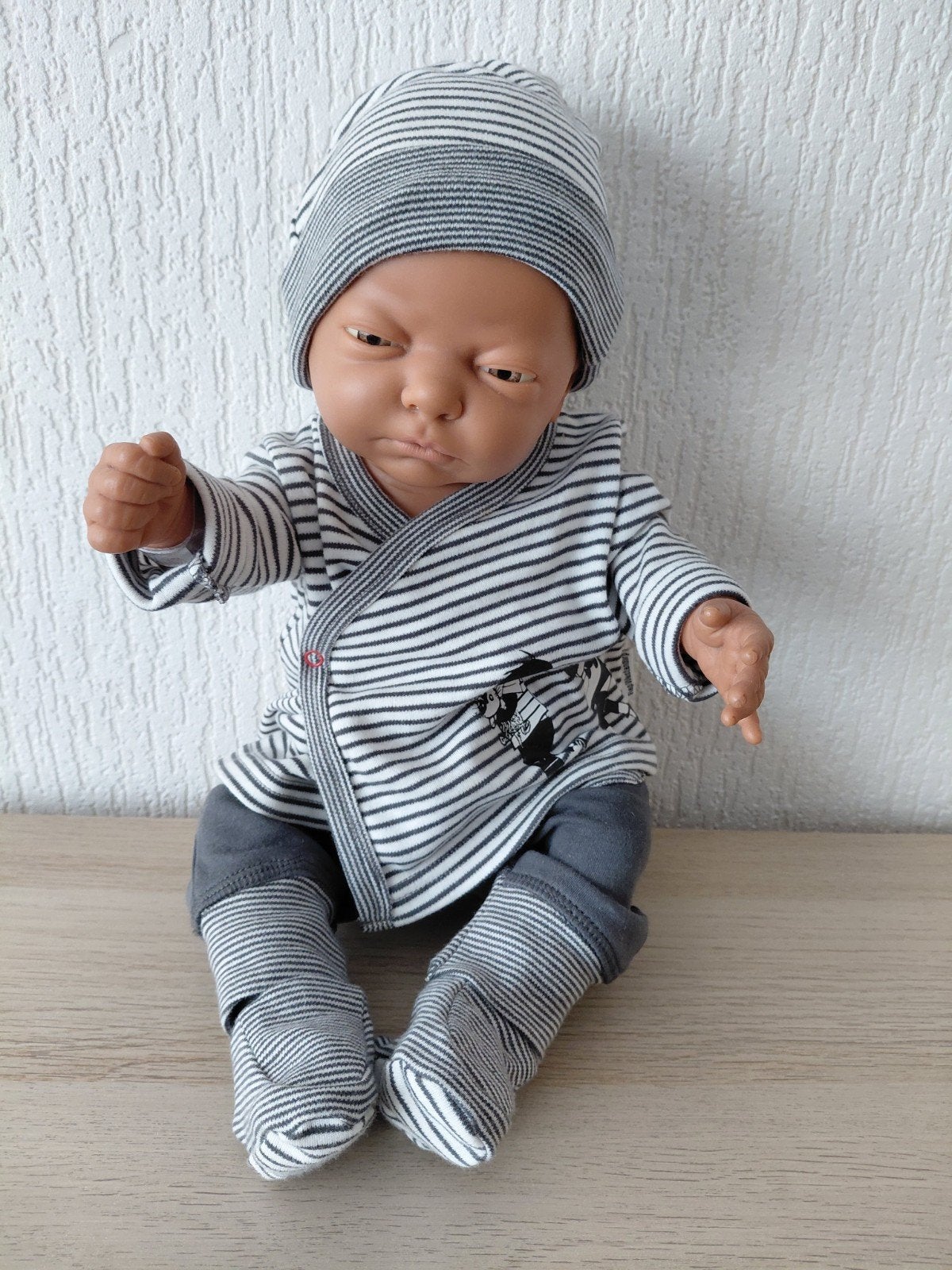 BABYPOP LEVENSECHT 52 CM THE DOLL FACTORY, Ophalen, Zo goed als nieuw, Babypop