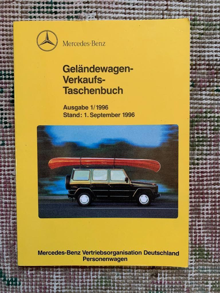 Geländewagen-Verkaufs-Taschenbuch Mercedes-Benz G 1996, Zo goed als nieuw, Mercedes-Benz, Mercedes, Ophalen of Verzenden