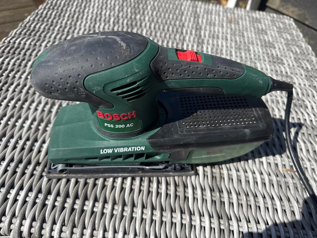 Bosch PSS 200 AC vlakschuurmachine, Ophalen, Gebruikt, Minder dan 600 watt, Vlakschuurmachine