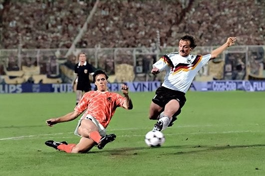 Org foto 20x30 cm M van Basten winnende goal Duitsland EK'88, Verzamelen, Verzenden, Nieuw, Ajax, Poster, Plaatje of Sticker