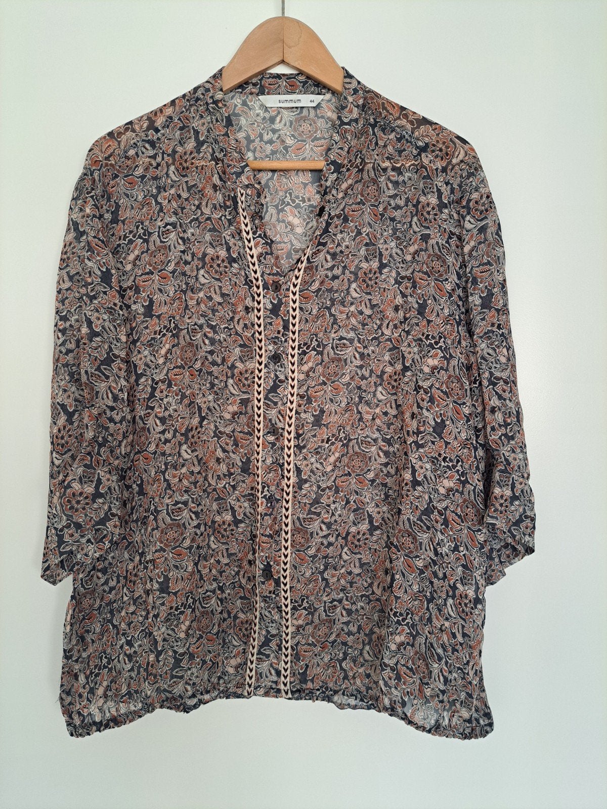 Summum luchtige blouse met bloemenprint - Maat 44, Summum, Meerkleurig, Maat 42/44 (L), Ophalen of Verzenden