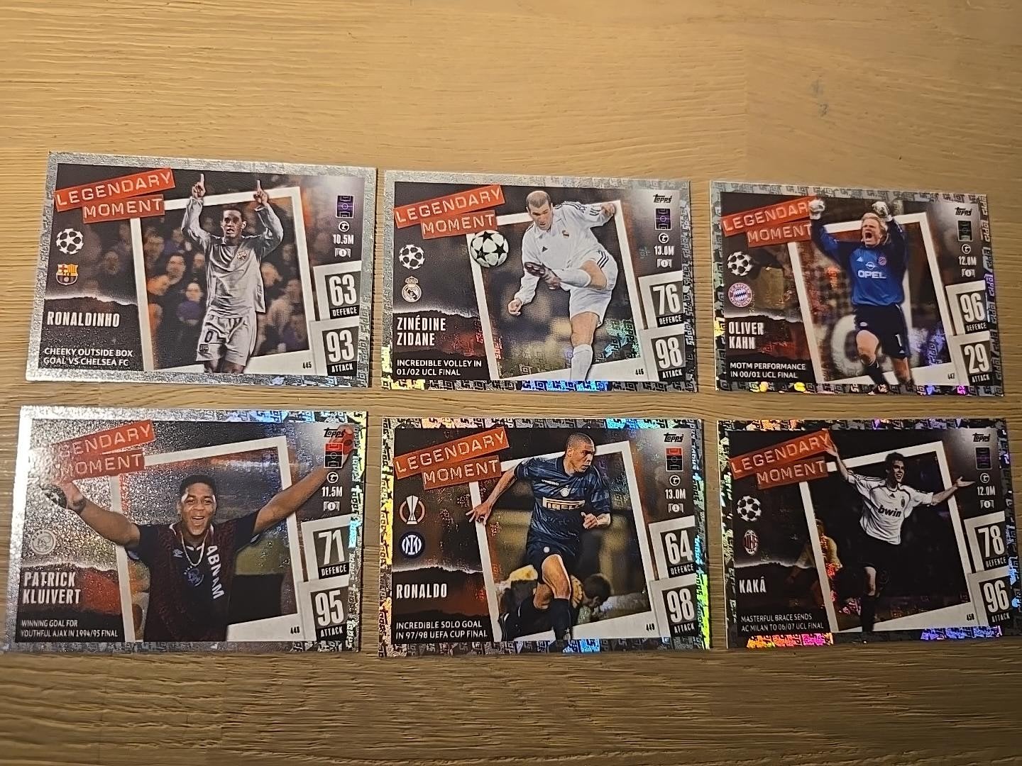 Topps Legendary Moment Voetbal Kaarten - Zeldzame Collectie, Ophalen of Verzenden, Zo goed als nieuw, Buitenlandse clubs, Spelerskaart
