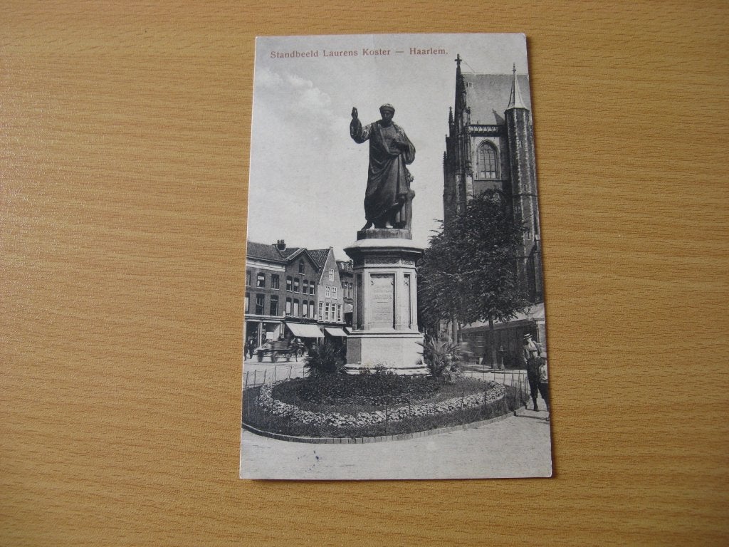 Haarlem Standbeeld Lourens Koster, Ophalen of Verzenden, Voor 1920, Gelopen, Noord-Brabant
