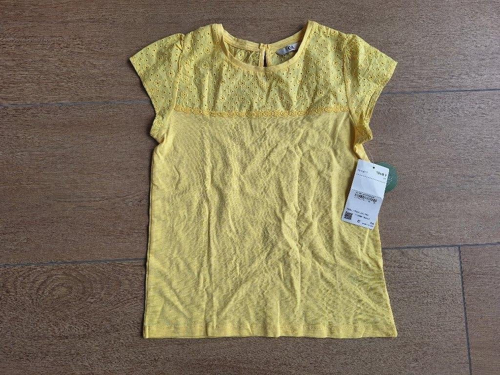 NIEUW: geel tshirt C&A - maat 134, Kinderen en Baby's, Kinderkleding | Maat 134, C&A, Meisje, Nieuw, Ophalen of Verzenden