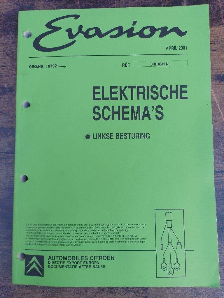 Citroen Evasion dealer werkplaatsboeken Elektrische schema's, Verzenden, Zo goed als nieuw, Citroën