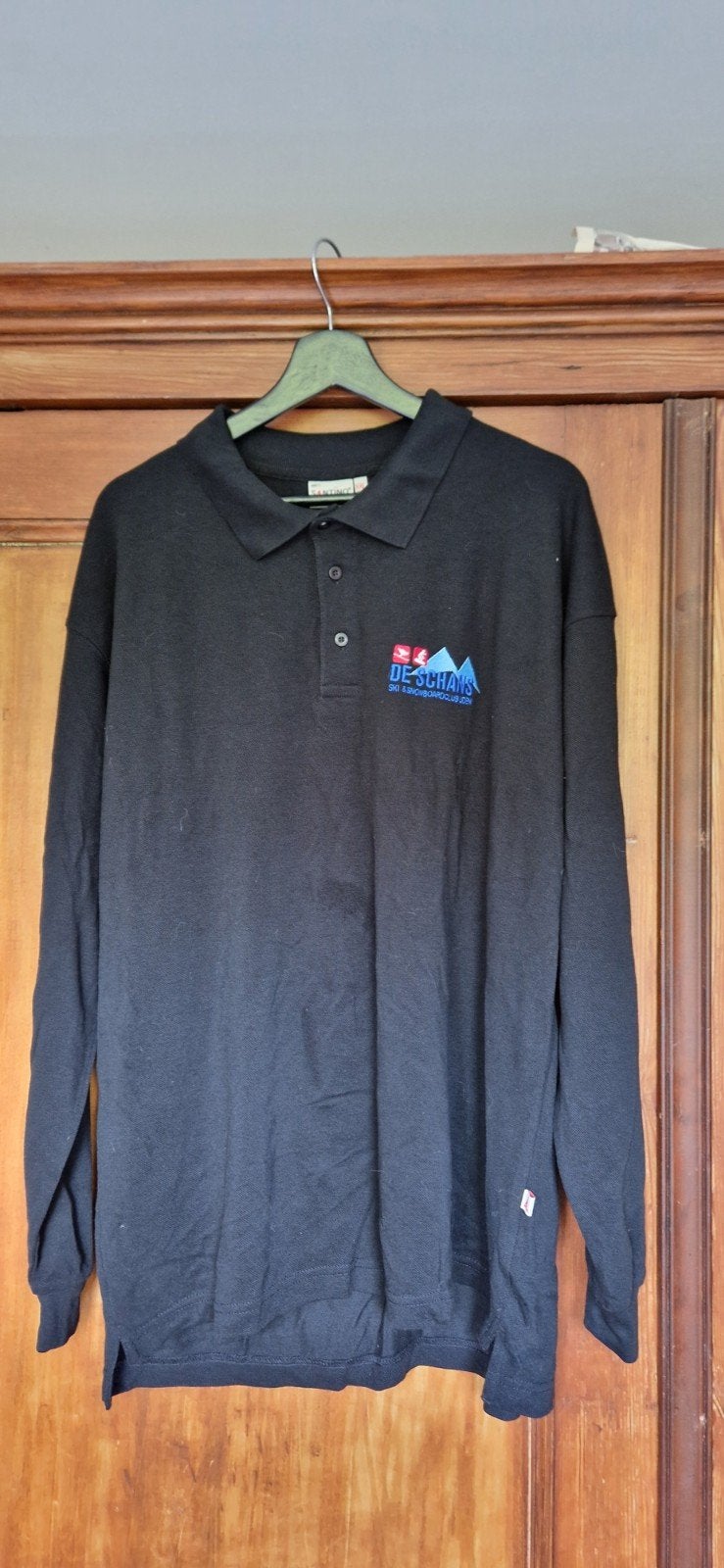 Santino Polo Shirt Lange Mouwen Zwart XXL - De Schans Logo, Santino, Zwart, Overige maten, Ophalen of Verzenden