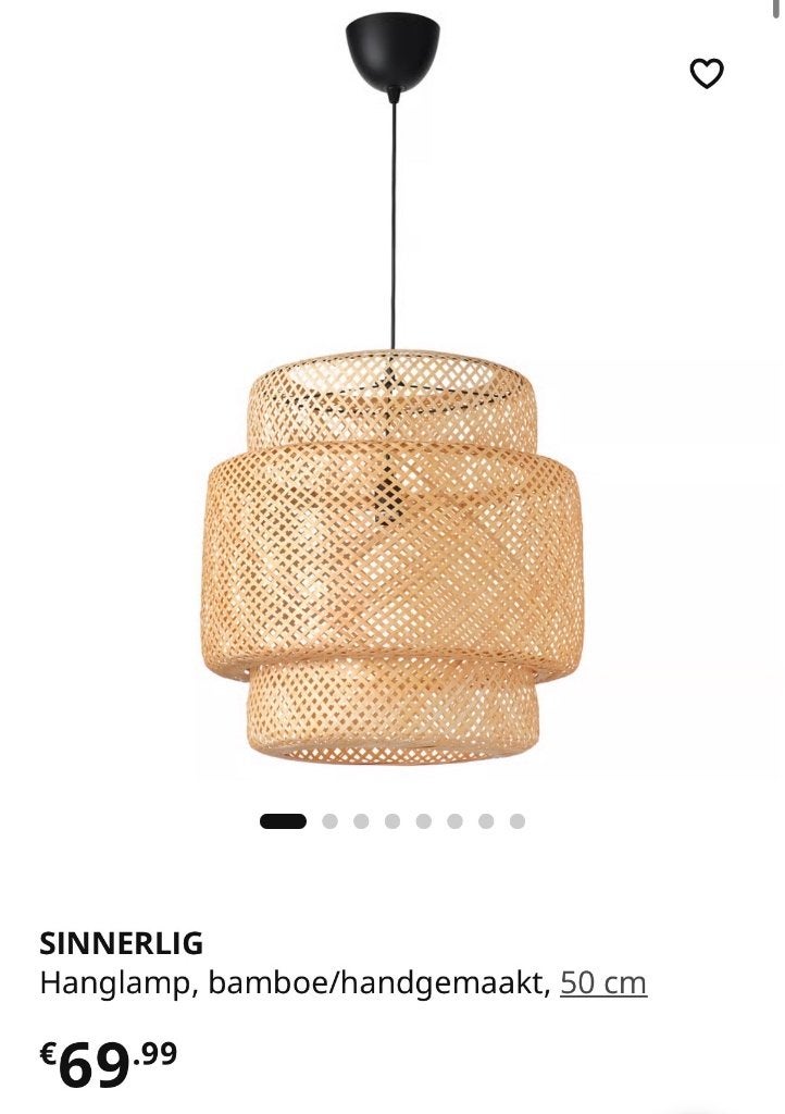 Lamp ikea Sinnerling mooie staat, Ophalen of Verzenden, Zo goed als nieuw, Overige materialen