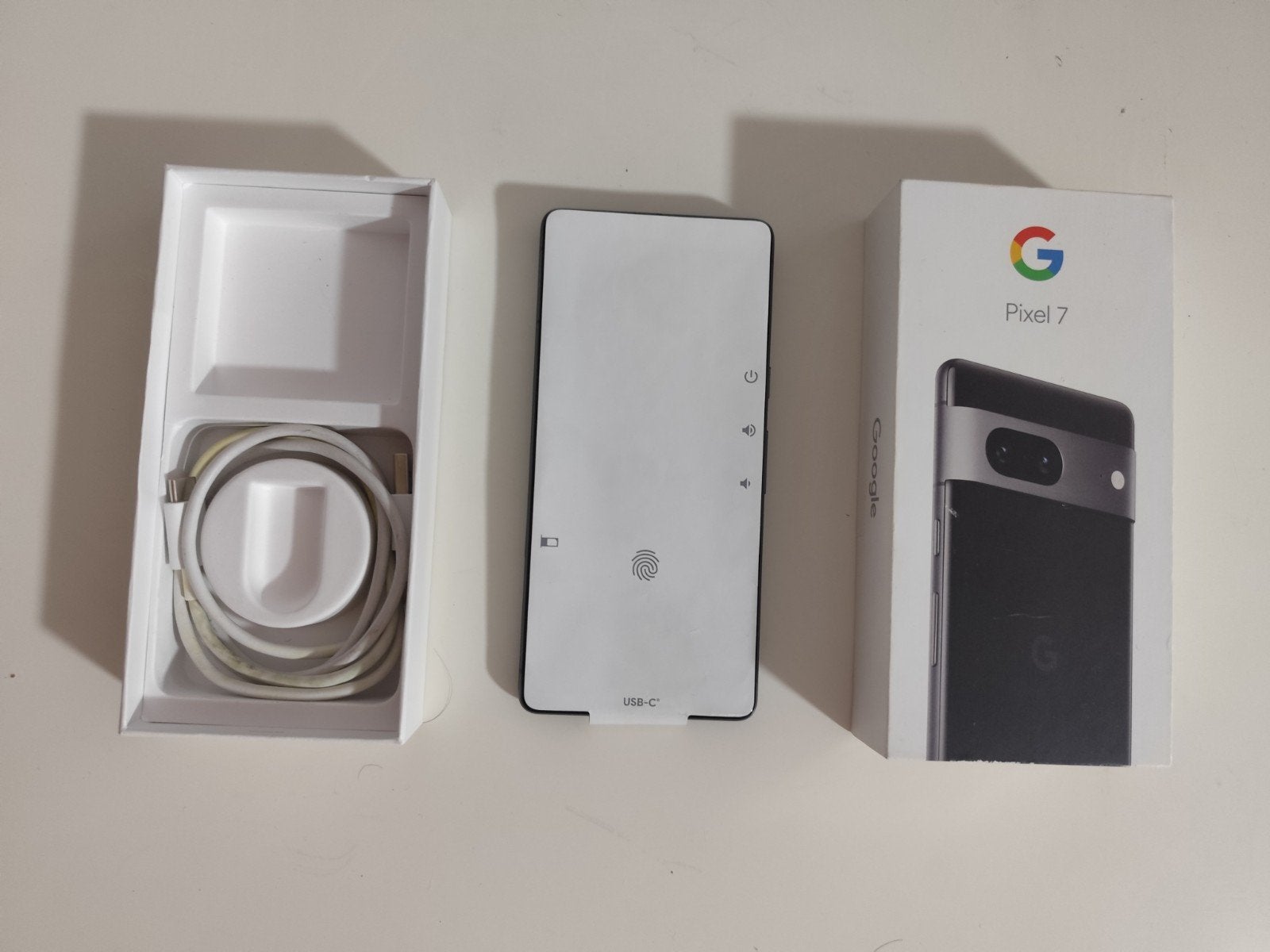 Google Pixel 7 - 128GB, Obsidian, Incl Doos & USB Kabel, Telecommunicatie, Mobiele telefoons | Overige merken, Ophalen, Overige modellen