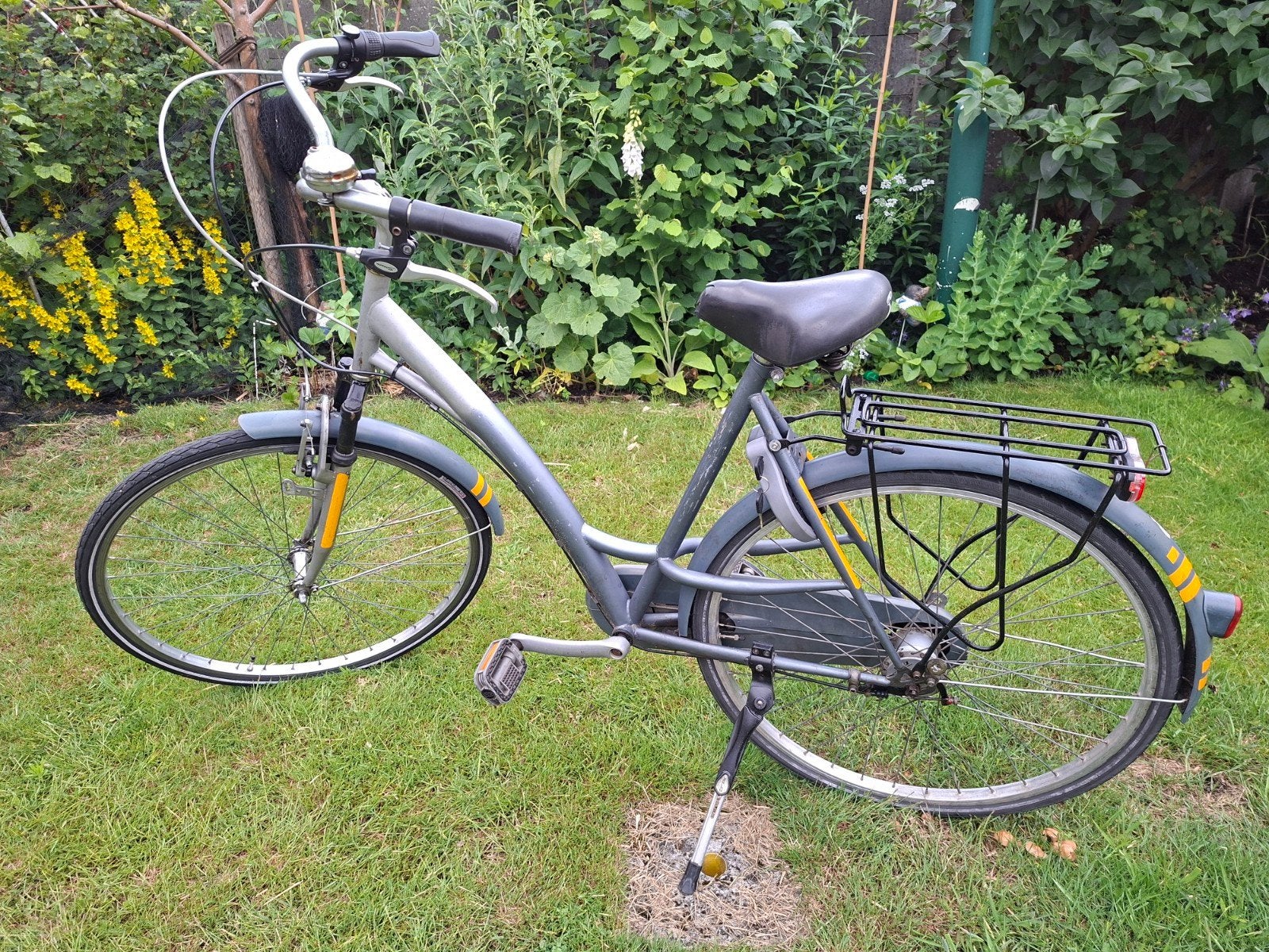 Dames instap 28 inch 3 versnellingen grijs geveede voorzijde, 51 tot 55 cm, Ophalen