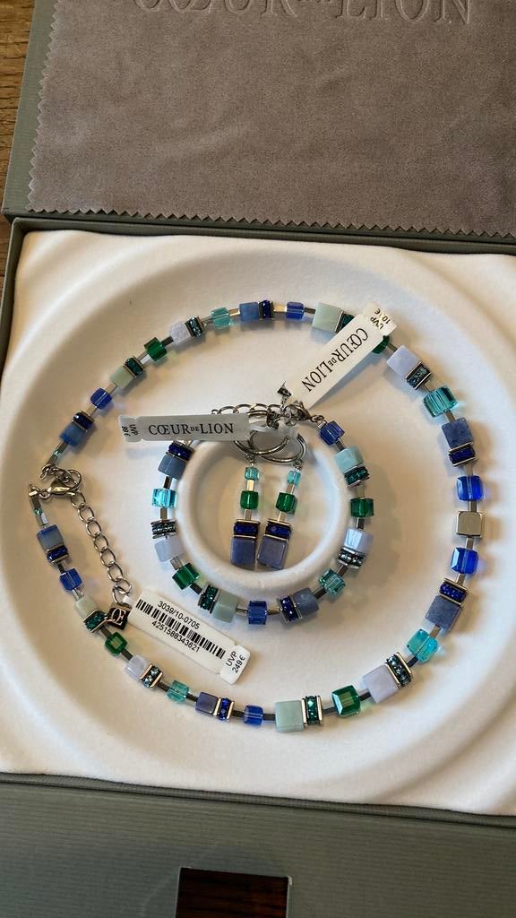 ❤️Coeur de lion❤️, Sieraden, Tassen en Uiterlijk, Kettingen, Zo goed als nieuw, Overige materialen, Blauw, Ophalen of Verzenden