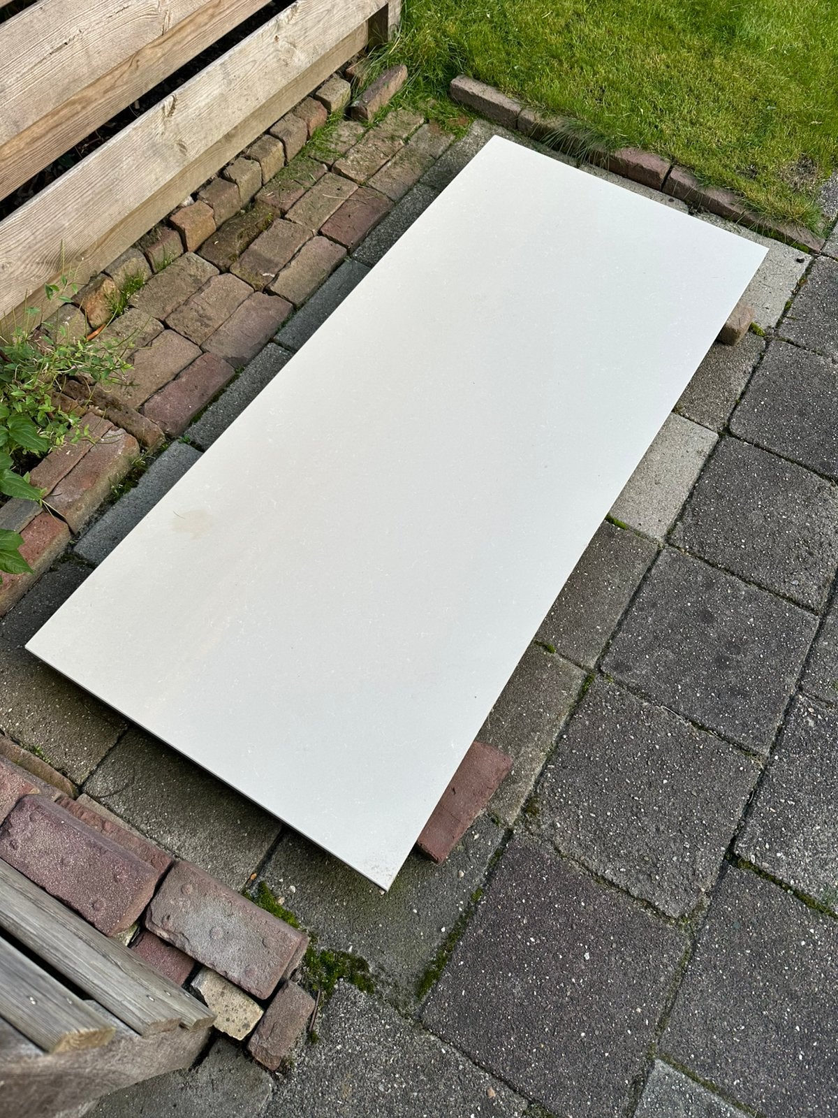 Composiet werkblad 67x152cm, Huis en Inrichting, Ophalen, Beige, 150 tot 200 cm, Zo goed als nieuw