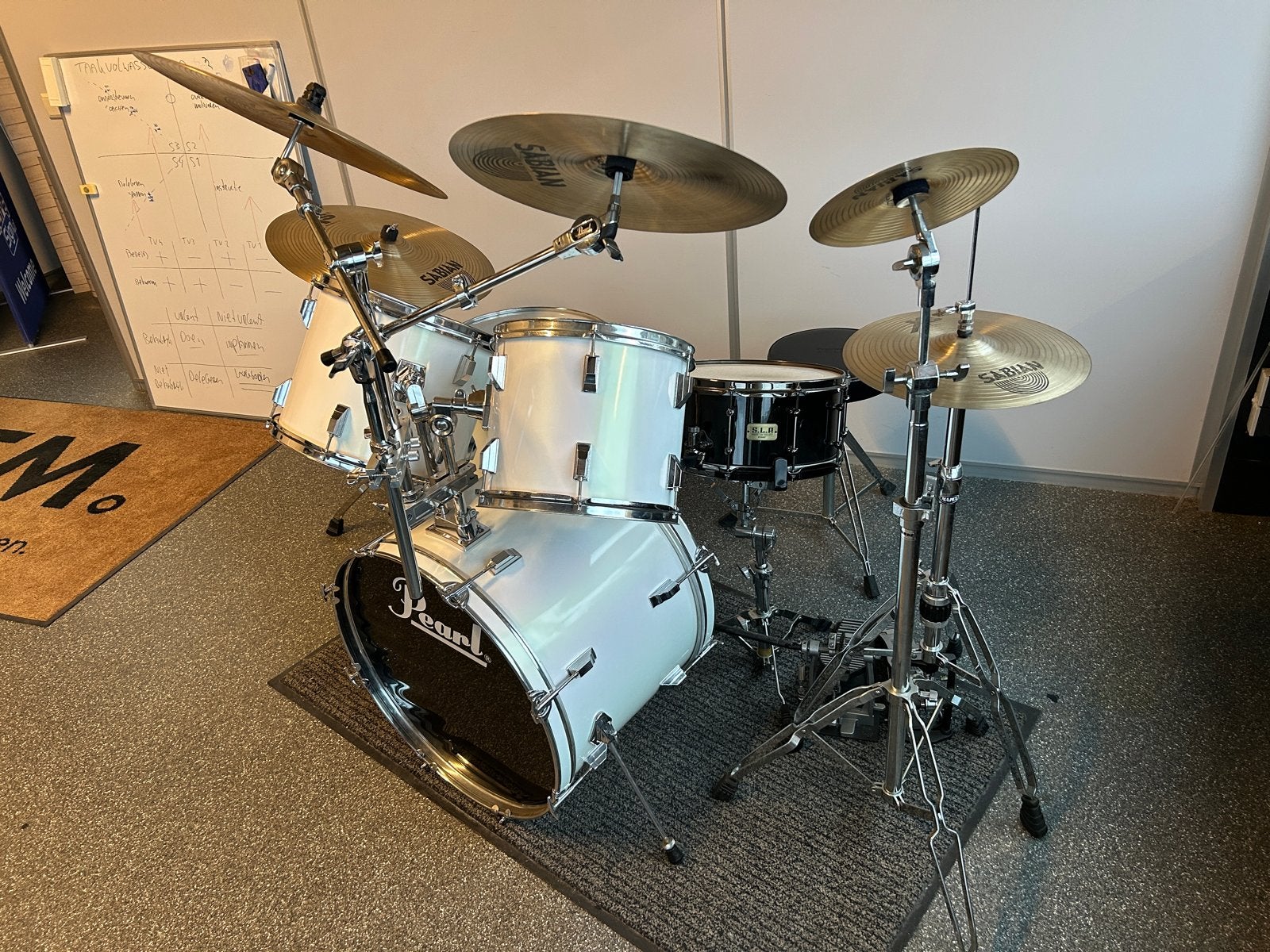 Pearl Export Drumstel met Tama Snare en Sabian Bekkens, Muziek en Instrumenten, Ophalen, Gebruikt, Pearl