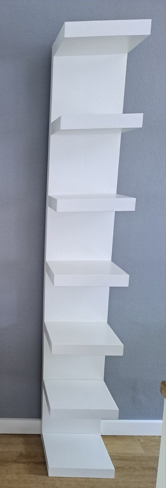 Witte  wandrek / boekenplank, Ophalen, Met plank(en), Minder dan 50 cm, Zo goed als nieuw