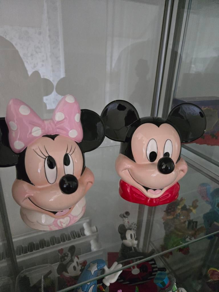 Mickey en Minnie Mouse spaarpotten - keramiek, Ophalen of Verzenden