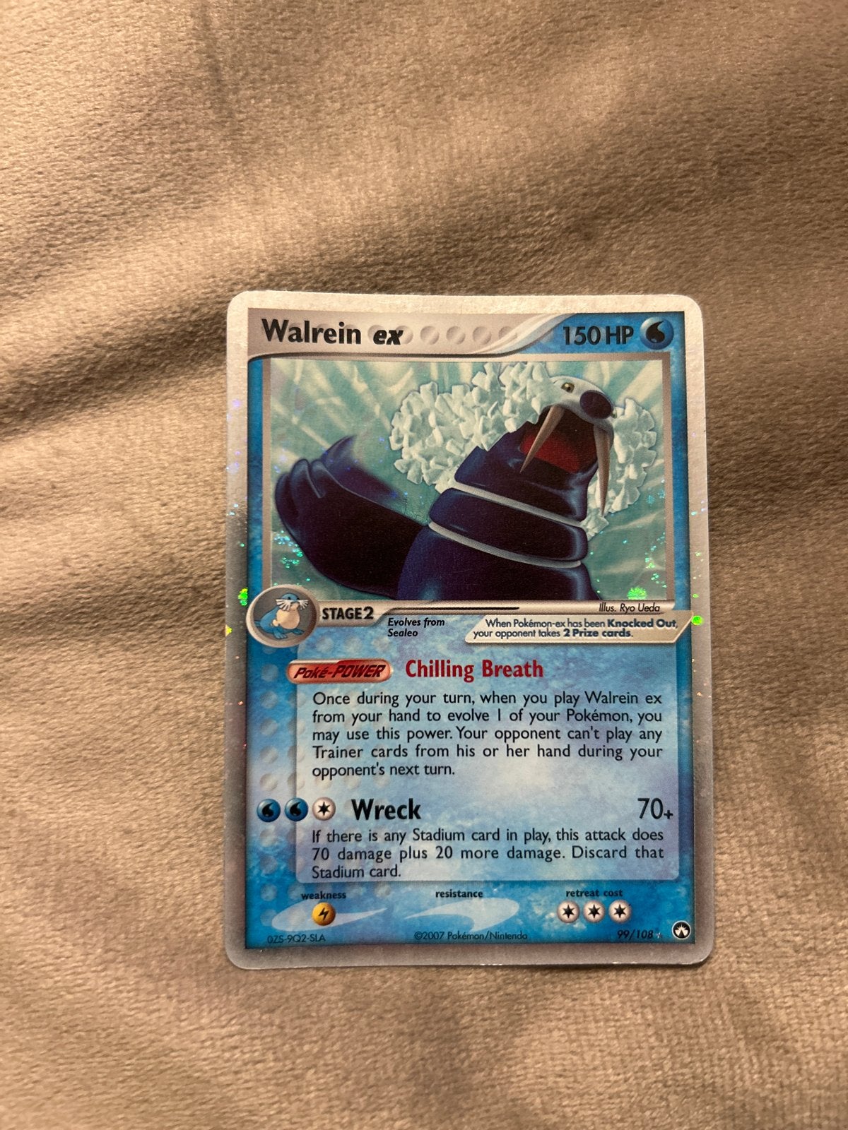 Walrein ex Pokémon kaart (2007), Ophalen of Verzenden, Zo goed als nieuw, Losse kaart, Foil