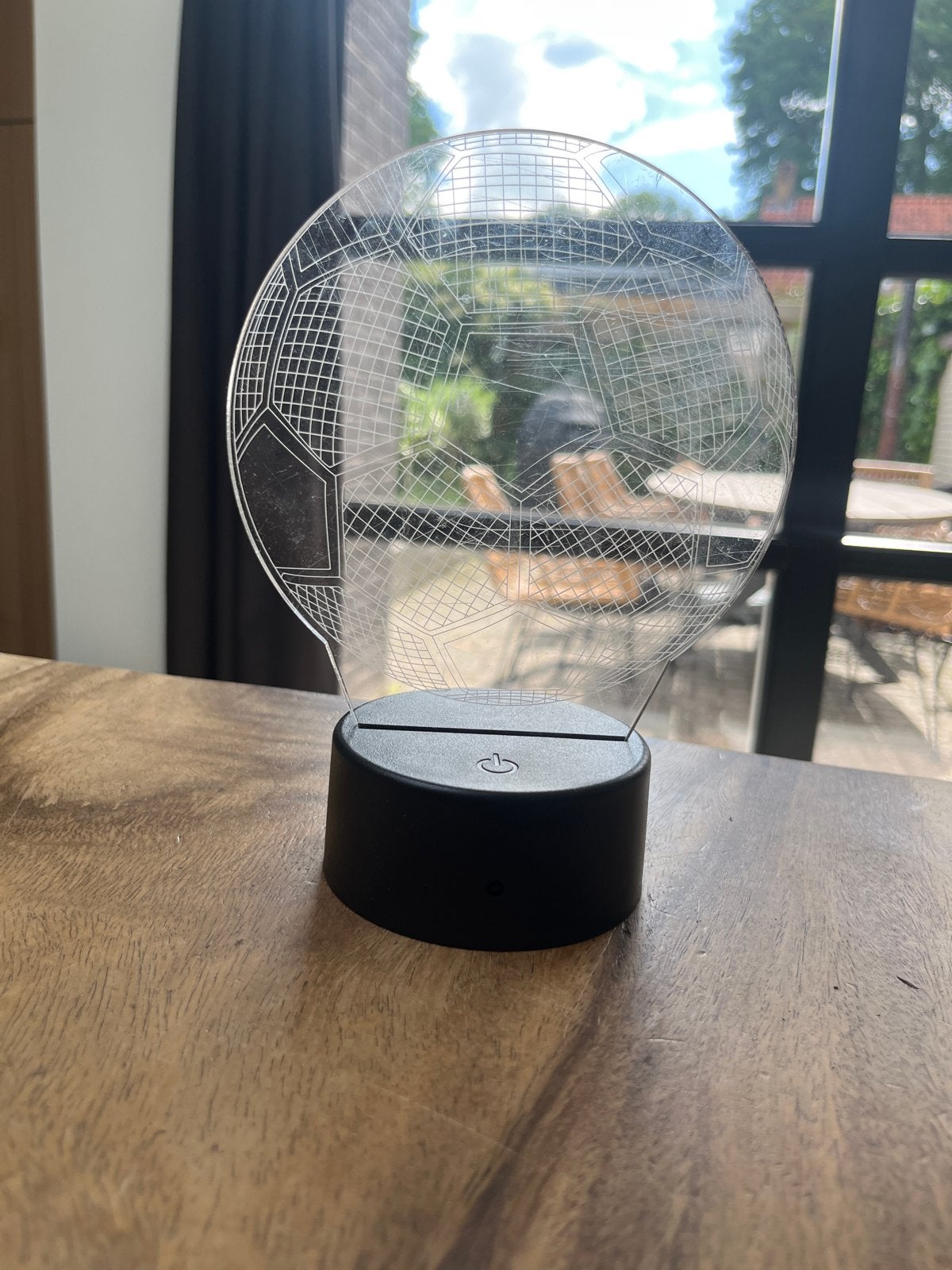 Voetbal 3D Illusie Lamp zonder lader, Ophalen of Verzenden, Gebruikt
