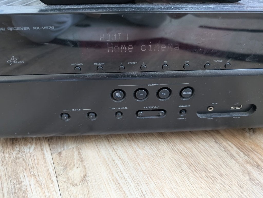 Yamaha RX-V579 receiver, Ophalen, Gebruikt, Yamaha, 120 watt of meer