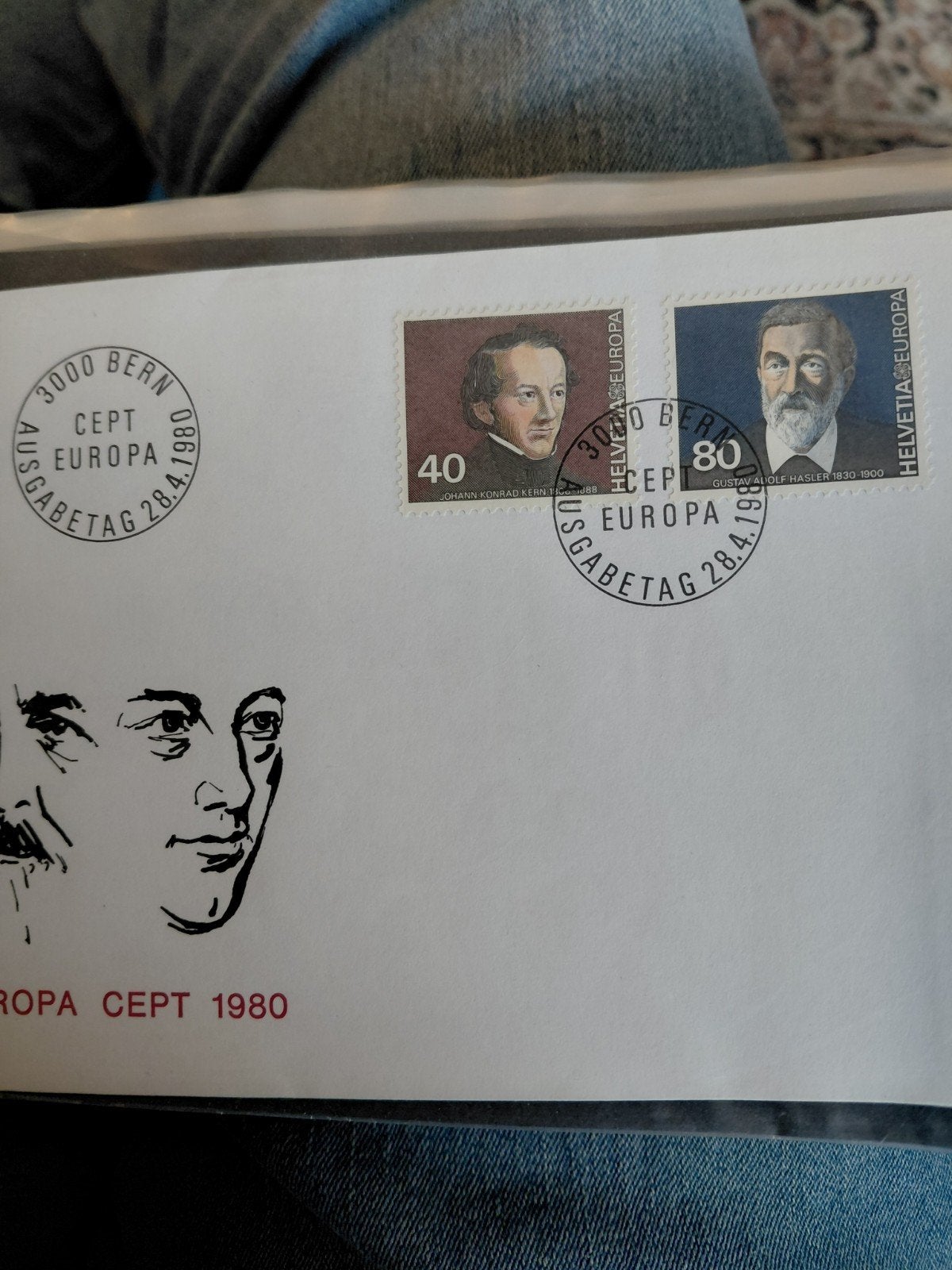 Fdc album Zwitserland, Ophalen of Verzenden, Gestempeld