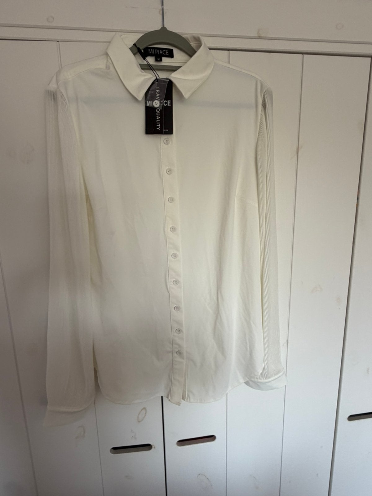 Mi Piace blouse L nieuw off white, Ophalen of Verzenden, Nieuw, Maat 42/44 (L), Wit