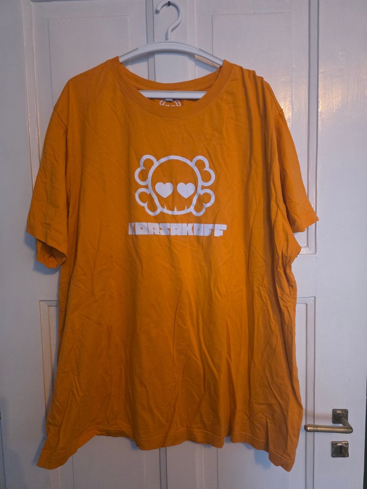 Korsakoff T-shirt 5XL - Oranje met logo, Ophalen of Verzenden, Korsakoff, Gedragen, Overige maten