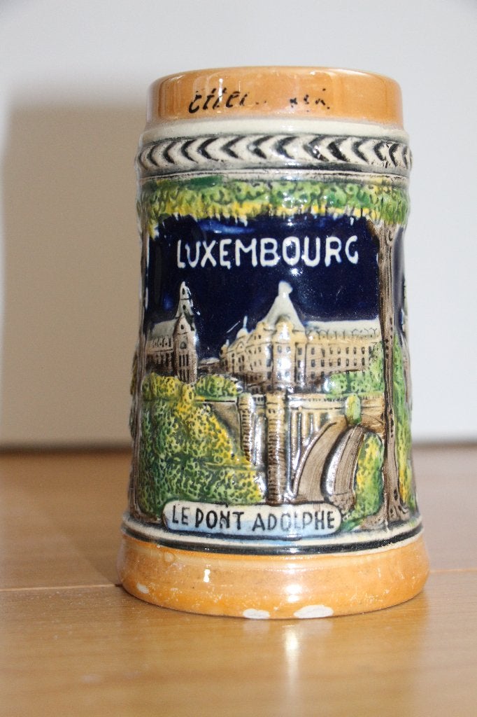 Stenen bierpul uit Luxembourg, Verzenden, Zo goed als nieuw, Pul(len), Overige merken
