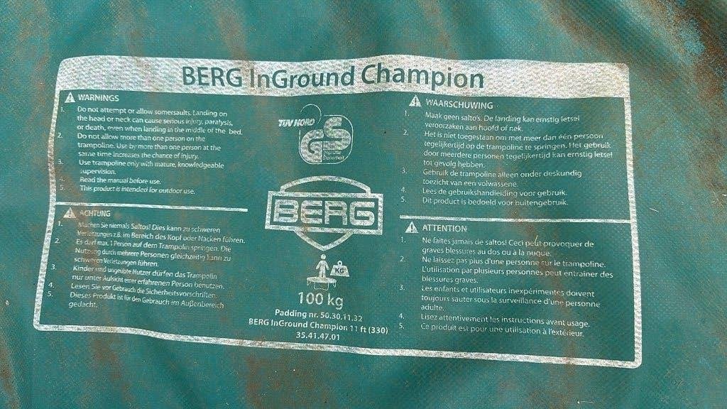 inground Berg trampoline 350, Ophalen, Gebruikt