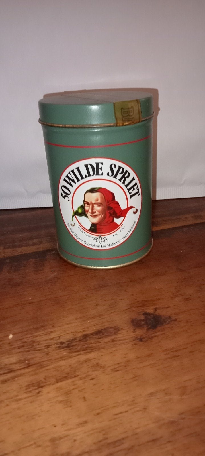 Vintage Hofnar  Wilde Spriet sigarenblik, Ophalen of Verzenden, Gebruikt, Tabaksdoos of Verpakking