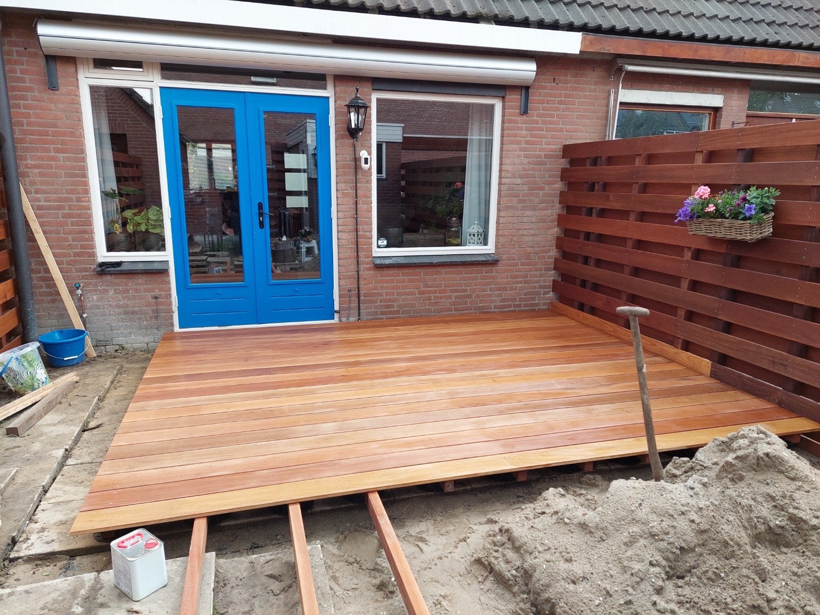 Hardhouten vlonder | Bankirai hout | 4 x 3 meter |  compleet, Ophalen, Gebruikt, Hout